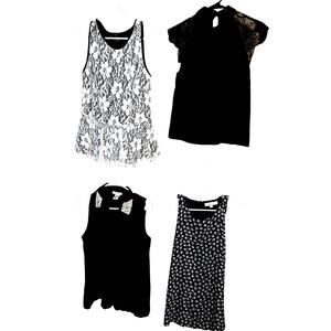 Women's Medium 8 10 Tops Shirts Blouses Wholesale Bulk Lot of 4 M